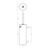 Afbeeldingen van INTERSTEEL WC-borstelset kokermodel wandmontage rvs geborsteld 7626