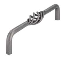 Afbeeldingen van Siro Meubelgreep metaal - boorafstand 128mm/L 136mm/H 38mm/B 19mm - antiek tin 