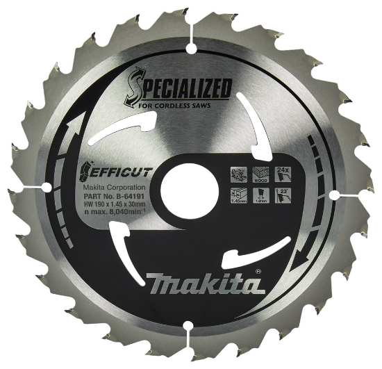 Afbeeldingen van Makita Zaagblad - 190x30x1,5mm 24 Tands - hout 