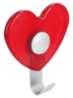 Afbeeldingen van Siro Kapstokhaak metaal - L 100mm/H 30mm/B 88mm rood/aluminium 