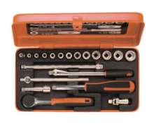 Afbeeldingen van Bahco dopsleutelset 20 delig 1/4'' met metalen doos