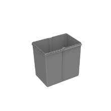 Afbeeldingen van Hettich Emmer 15 l, kunststof, grijs, B x T x H 207 x 300 x 286 mm, voor afvalsysteem Bin.it Space
