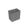 Afbeeldingen van Hettich Emmer 15 l, kunststof, grijs, B x T x H 207 x 300 x 286 mm, voor afvalsysteem Bin.it Space
