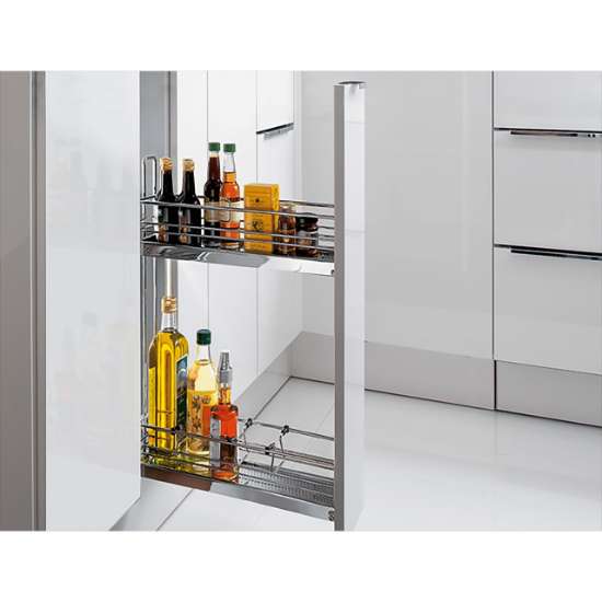 Afbeeldingen van Hettich Frontlade 90°, 2 niveaus , CLASSIC, zilver gepoedercoat (2)
