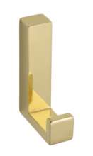 Afbeeldingen van Siro Kapstokhaak metaal - boorafstand 32mm/L 61mm/H 40mm/B 15mm messing glanzend 