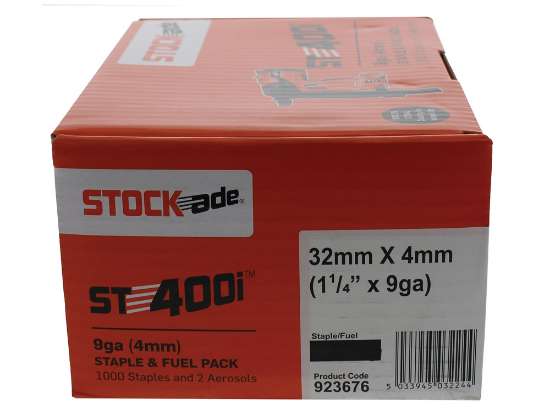 Afbeeldingen van Spit krammen HDG - 32x4mm 32µ - 1000 stuks met 2 gaspatronen voor Kramapparaat ST400i 