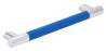 Afbeeldingen van Siro Meubelgreep kunststof - boorafstand 128mm/L 154mm/H 28mm/B 12mm - blauw/chroom 