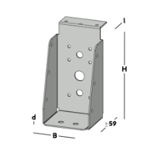 Afbeeldingen van GB Balkdrager GBS-KL 63x125 1,5 Sendzimir Verzinkt