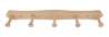 Afbeeldingen van Siro Haaklijst hout - boorafstand 312mm/L 460mm/H 77mm/B 60mm grenen 
