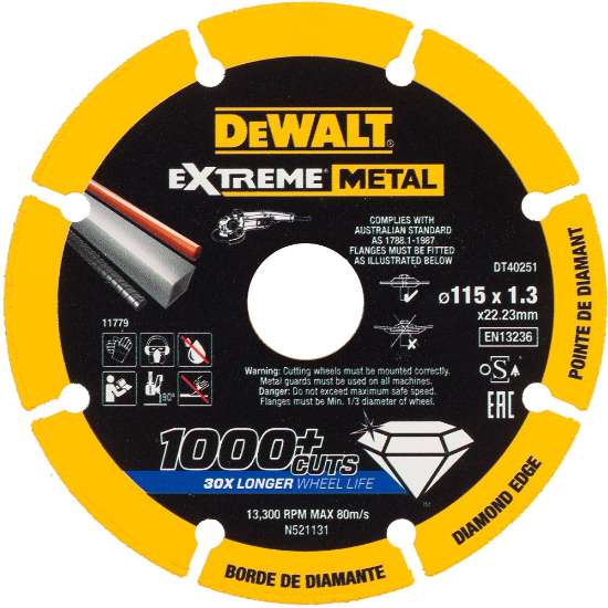 Afbeeldingen van DeWALT Extreme metal doorslijpschijf metaal DT40251