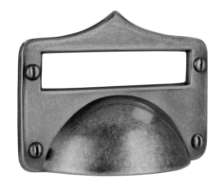 Afbeeldingen van Siro Schelpgreep metaal - boorafstand 32mm/L 83mm/H 26mm/B 63mm - antiek zilver 