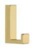 Afbeeldingen van Siro Kapstokhaak metaal - boorafstand 32mm/L 61mm/H 40mm/B 15mm messing glanzend 
