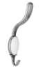 Afbeeldingen van Siro Kapstokhaak metaal - boorafstand 24mm/L 158mm/H 64mm/B 34mm antiek zilver/wit 