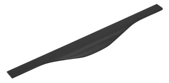 Afbeeldingen van Siro Handgreep metaal - L 345mm/H 43mm/B 13mm mat zwart 