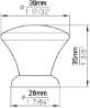 Afbeeldingen van Siro Meubelknop hout - L 39mm/H 35mm/B 39mm esdoorn gelakt 
