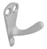 Afbeeldingen van Siro Kapstokhaak metaal - boorafstand 8mm/L 33mm/H 22mm/B 44mm - aluminium 