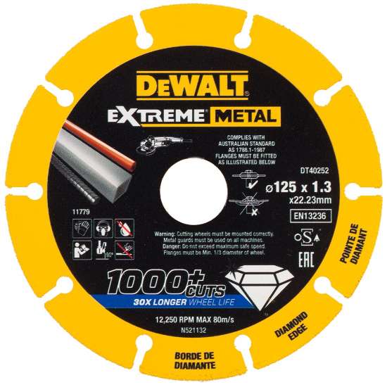 Afbeeldingen van DeWalt doorslijpschijf - 125x22.23x1.3mm - metaal 