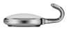 Afbeeldingen van Siro Kapstokhaak metaal - boorafstand 24mm/L 77mm/H 29mm/B 34mm antiek zilver/wit 