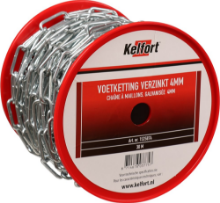 Afbeeldingen van Kelfort Voetketting - 4mm 30 meter - gegalvaniseerd 
