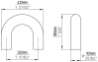 Afbeeldingen van Siro Meubelgreep metaal - boorafstand 32mm/L 42mm/H 35mm/B 10mm RVS 