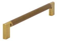 Afbeeldingen van Siro Meubelgreep metaal - boorafstand 192mm/L 206mm/H 32mm/B 12mm vintage goud 