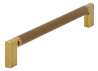 Afbeeldingen van Siro Meubelgreep metaal - boorafstand 192mm/L 206mm/H 32mm/B 12mm vintage goud 