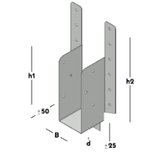 Afbeeldingen van GB Raveeldrager met strip 190/46x117mm Sendzimir Verzinkt