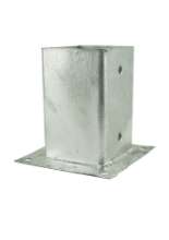Afbeeldingen van GB paalhouder met plaat - 91x91x150x2mm - thermisch verzinkt