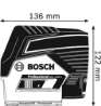 Afbeeldingen van Bosch Kruislijnlaser GCL 2-50 C