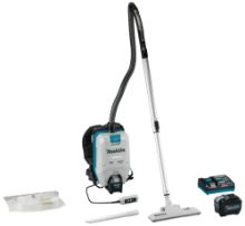 Afbeeldingen van Makita rugstofzuiger VC008GL201 - 40V Max XGT 2x8.0Ah accu - Inclusief snellader in doos