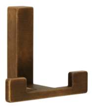 Afbeeldingen van Siro Kapstokhaak metaal - boorafstand 32mm/L 61mm/H 40mm/B 70mm antiek messing 