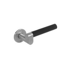 Afbeeldingen van INTERSTEEL Deurkruk Munnikhof Dock Black met ronde geveerde rozet 50x5mm rvs geborsteld 0732