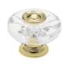 Afbeeldingen van Siro Meubelknop kunststof - L 38mm/H 31mm/B 38mm transparant/goud 