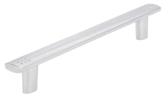 Afbeeldingen van Siro Meubelgreep metaal - boorafstand 128mm/L 161mm/H 24mm/B 14mm - chroom glanzend 