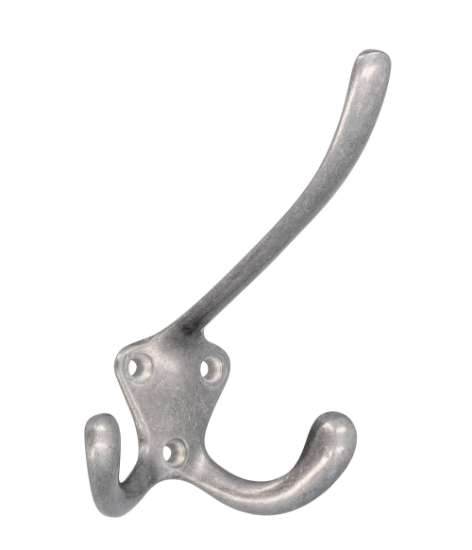 Afbeeldingen van Siro Kapstokhaak metaal - boorafstand 20x22x22mm/L 108mm/H 88mm/B 76mm - gepolijst aluminium 