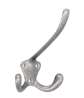 Afbeeldingen van Siro Kapstokhaak metaal - boorafstand 20x22x22mm/L 108mm/H 88mm/B 76mm - gepolijst aluminium 