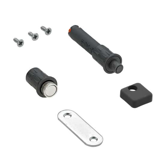 Afbeeldingen van Hettich WingLine S, Magnetische vergrendeling design voor basisset Push to move, zwart