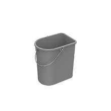 Afbeeldingen van Hettich Emmer 10 l, kunststof, grijs, B x T x H 203 x 262 x 290 mm, voor afvalsysteem Bin.it Classic 2X