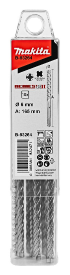 Afbeeldingen van Makita Betonborenset P4S:SDS-Plus - 6x165M - 8 stuks 