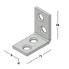 Afbeeldingen van GB stoelhoek - 25x25mm 15x2mm - zink magnesium