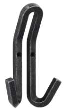 Afbeeldingen van Siro Kapstokhaak metaal - boorafstand 18mm/L 118mm/H 30mm/B 69mm antiek ijzer 