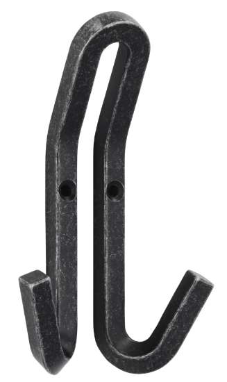 Afbeeldingen van Siro Kapstokhaak metaal - boorafstand 18mm/L 118mm/H 30mm/B 69mm antiek ijzer 