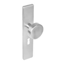 Afbeeldingen van INTERSTEEL Knop op rechthoekig schild sleutelgat 56 mm rvs geborsteld 2754