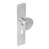 Afbeeldingen van INTERSTEEL Knop op rechthoekig schild sleutelgat 56 mm rvs geborsteld 2754