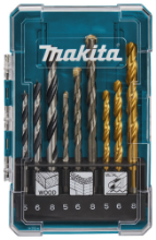 Afbeeldingen van Makita borenset - steen/hout/metaal - 9 delig