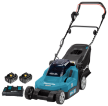 Afbeeldingen van Makita Grasmaaier 38cm - 2x18V 2x 4.0Ah accu - inclusief duolader in doos