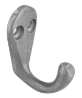 Afbeeldingen van Siro Kapstokhaak metaal - boorafstand 10mm/L 41mm/H 33mm/B 20mm - gepolijst aluminium 