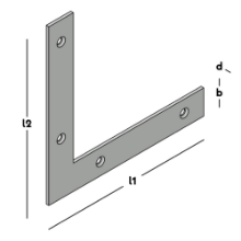 Afbeeldingen van GB Raamhoek recht 120x19x1,5mm verzinkt