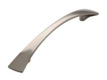 Afbeeldingen van Siro Meubelgreep metaal - boorafstand 128mm/L 184mm/H 24mm/B 22mm RVS effect 