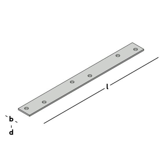 Afbeeldingen van GB Verbindingsplaat 200 20x2 Zink-Magnesium